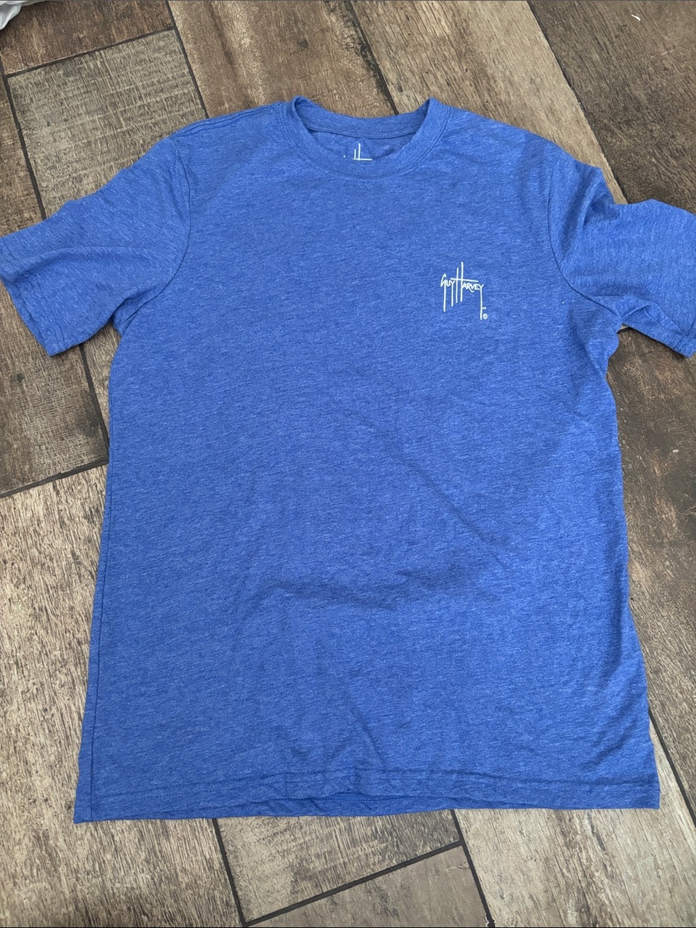 Guy Harvey Heather Royal Blue Short Sleeve Crew Tee